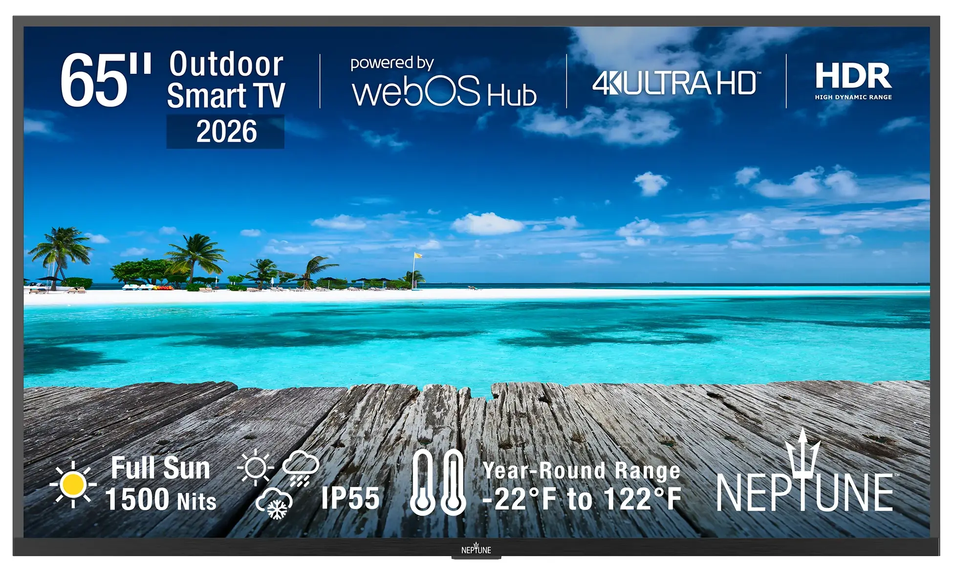 65-inch Neptune Full Sun Outdoor TV