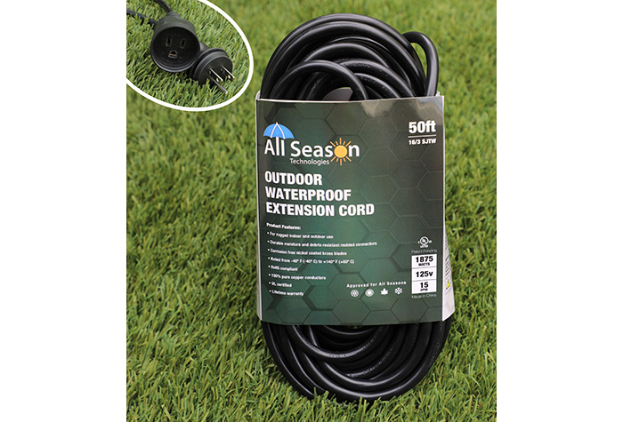 50FT All Season Weatherproof Outdoor Extension Cord