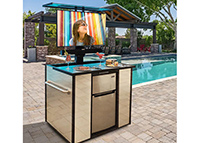 Ultimate Outdoor TV Lift w/Fridge